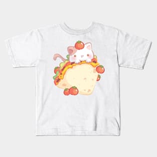 Cute Tortilla Wrap Kitty Kids T-Shirt